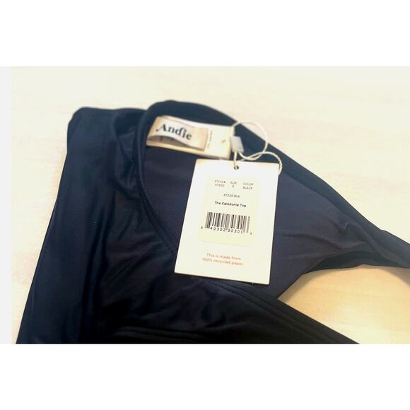 ANDIE Swim - The Caledonia Top - Black - Size S - NWT - Picture 6 of 6